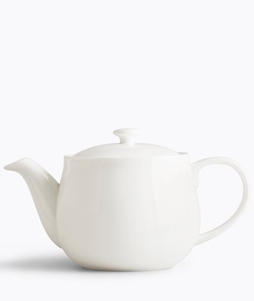 Silk White Teapot Bone China 1.3L